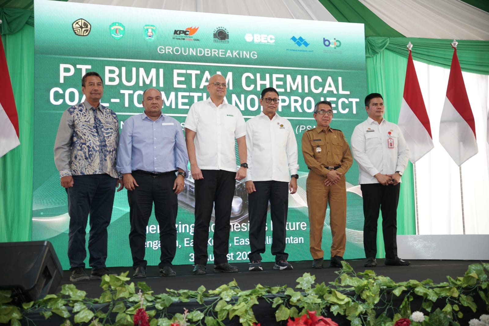 Groundbreaking Proyek Gasifikasi Batubara PT Bumi Etam Chemical di Kutai Timur